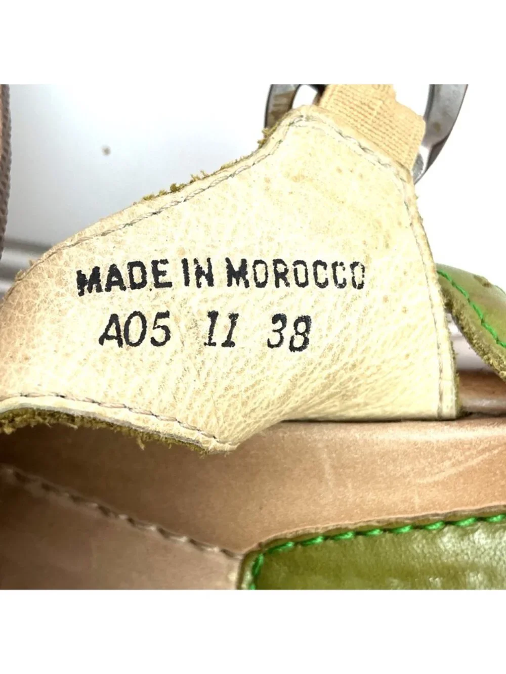 Dansko Lolita Strappy Leather Slingback Platform Sandals Women 7.5-8 Olive Green